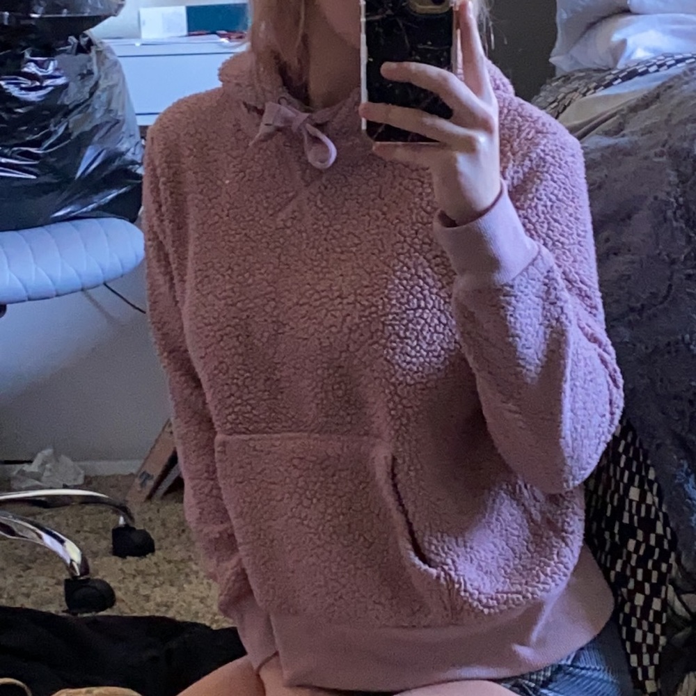 Baby pink Sherpa sweatshirt